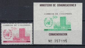 Colombia 724-25 MNH 1960 set (an9062)