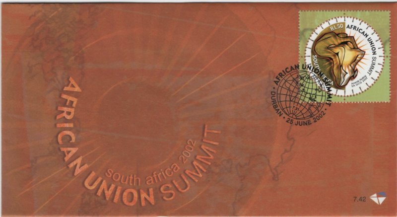 South Africa 2002 FDC Sc 1283 1.50r African Union Summit