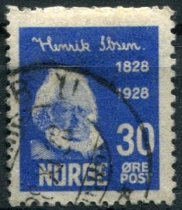 Norway Sc#135 Used, 30o dp ultra, Ibsen, Henrik, dramatist (1928)