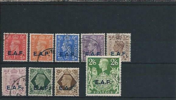 BOIC SOMALIA 1943-46 SET OF NINE FU SG S1/S9 CAT £25