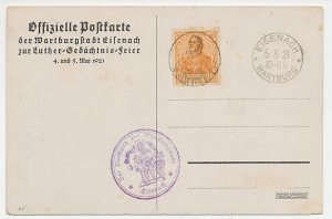 Card / Postmark Deutsches Reich / Germany 1921 Martin Luther - Wartburg Eisenach