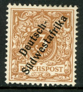 Germany 1898 SWA 3pf Yellow Brown Scott 7b Mint E387