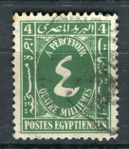 EGYPT; 1927 early Postage Due issue fine used 4m. value