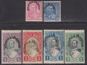 1928 Albania King Zog black overprint short set MNH Sc# 232 // 237 CV $30.64 #2