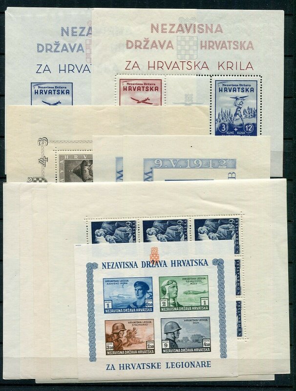 CROATIA GERMAN PUPPET STATE NICE STARTER COLLECTION INCLUDING GOOD SHEETS MNH/MH