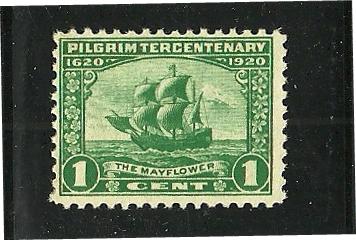 U.S. Scott 548;1920 1 Cent \Mayflower\,Pilgrim Tercentenary