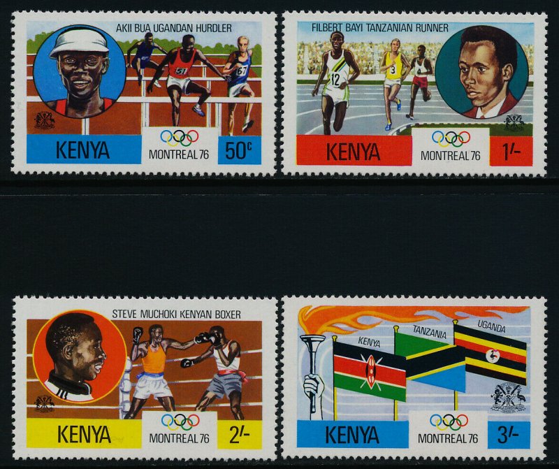 Kenya 60-3 MNH Olympic Sports, Athletics, Boxing, Flags