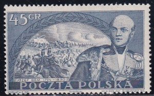 Poland 1950 Sc 489 General Josef Bem Death Centenary Battle Scene Stamp MH