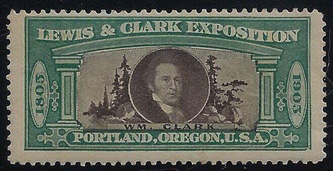 1905 Lewis & Clark Exposition Cinderella William  Wm. Clark Mint LH