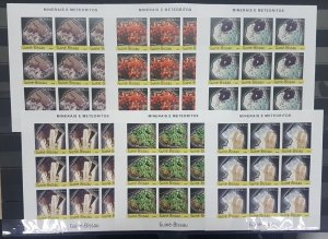 B0114 Imperf 2004 Guinea-Bissau Minerals & Meteorites Geology 9Set Mnh