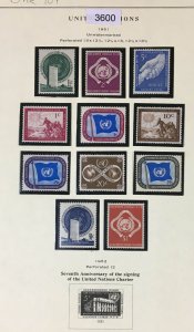 UNITED NATIONS #1951 COLLECTION MINT OG H CAT. $ LOT #3600