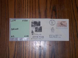 #1179, Art Craft, FDC, Shiloh, Cat=$6.00, A 818