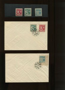 JAPAN TAIWAN FORMOSA UNUSED SET OF 3 NUMERAL STAMPS & STAMPS ON COVER (Cv 739)