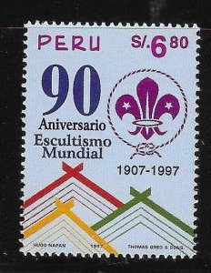 Peru 1997 Scouting 90th anniversary Sc 1154 MNH A2281