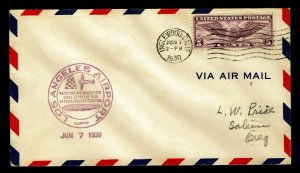 June 9, 1930 Los Angeles Airport Dedication - C12 Franking (ESP#184)