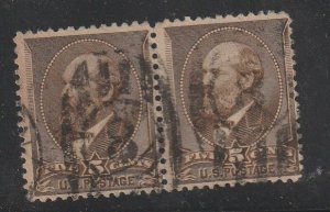 U.S. Scott 205 pair used