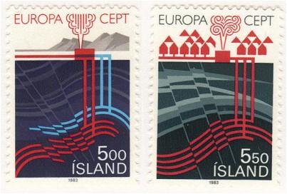 Iceland #573-4 MLH Europa set