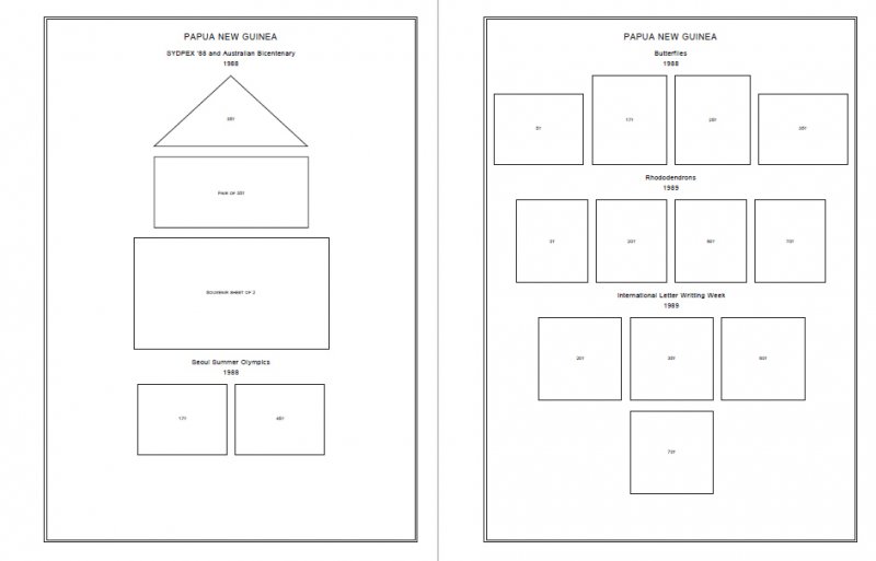PAPUA NEW GUINEA STAMP ALBUM PAGES 1901-2011 (244 PDF digital pages)