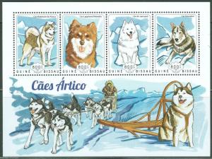 GUINEA BISSAU 2014 SLED  DOGS SHEET MINT NH