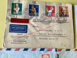 Germany Airmail 5 postal stamps covers Ref A573 