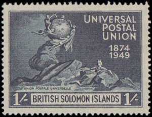 Solomon Islands #84-87, Complete Set(4), 1949, UPU, Never Hinged