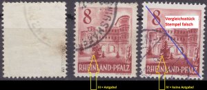 GERMANY Alliiert Franz. Zone [RheinlPfalz] MiNr 0036 y III ( O/used ) [01] ge...