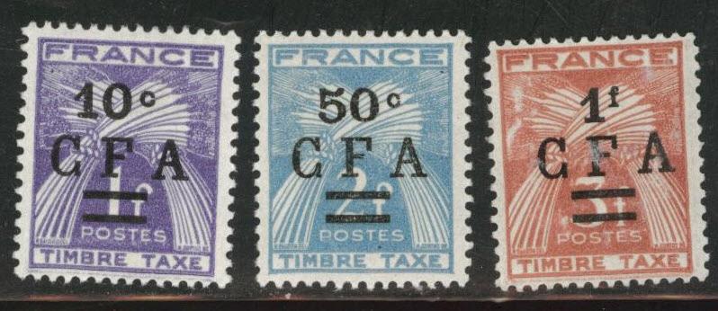 Reunion CFA Scott J36-38 MH* postage dues