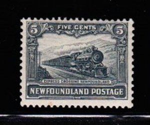 Album Treasures Newfoundland Scott # 167 5c Express Train Mint LH