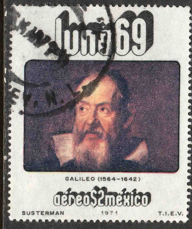 MEXICO C378, Physists and Astronomers - GALILEO GALILEI. Used. F-VF. (1276)