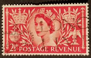 Great Britain, Queen Elizabeth II, 2 1/2d carmine,