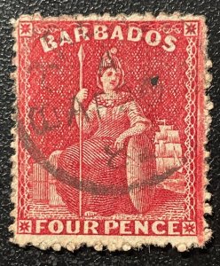 Barbados, Scott 53 a, Used, HR, Wmk 1