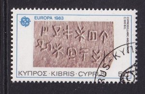 Cyprus    #595  cancelled  1983   Europa  50m script