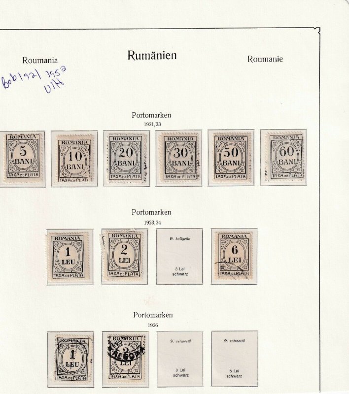 ROMANIA BACK OF BOOK 5 SCANS COLLECTION LOT SOME NEVER HINGED 68 STAMPS