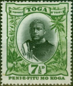 Tonga 1897 7 1/2d Black & Green SG48 Fine LMM