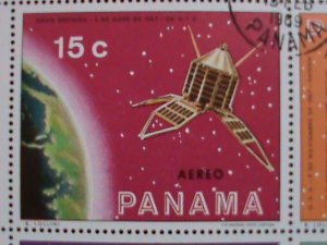 PANAMA-1989 WORLD FAMOUS AIR & SPACE PROGRAMS CTO SHEET VERY FINE-