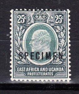 East Africa and Uganda Scott 37 Mint hinged SPECIMEN