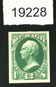 MOMEN: US STAMPS # O63P4 PROOF ON CARD LOT #19228