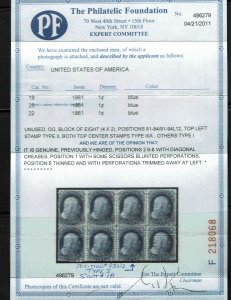 Scott #18 F/VF-OG-VLH. With copy of 2011 PF certificate. SCV - $2,100.00