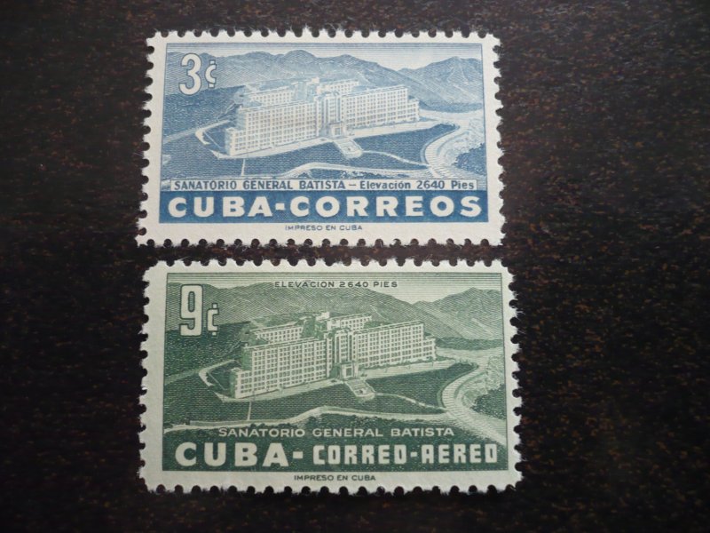 Stamps - Cuba - Scott# 531,C107 - Mint Hinged Set of 2 Stamps