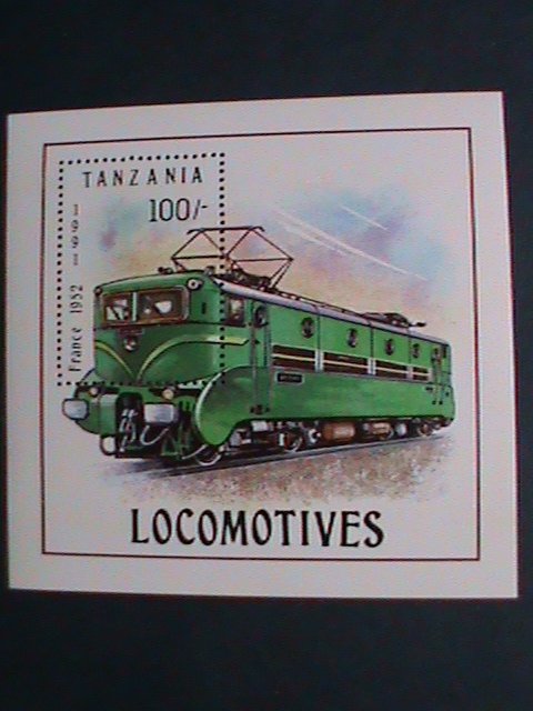 TANZANIA-1991 SC#807- LOCOMOTIVE-FRANCE 1952 TRAIN S/S MNH-VERY FINE