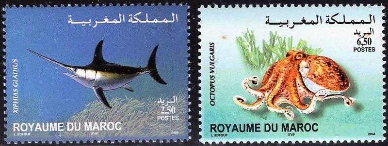 Morocco 982-83 - Mint-NH - Marine Life (2004) (cv $2.75)