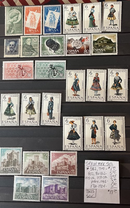Spain MNH Selection #582//1724- SCV=$17.20