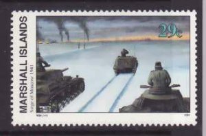 Marshall Islands-Sc#285- id8-unused NH 29c Moscow siege-Tanks-WWII-1991-