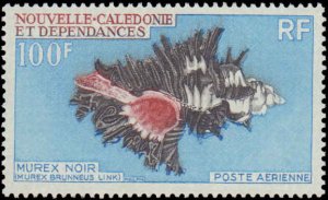 New Caledonia #374-376, C65, Complete Set(4), 1969, Sea Shells, Hinged