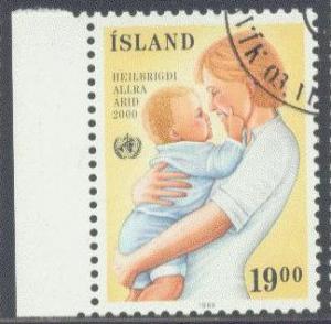 ICELAND 668 USED 1988 WHO, 40th ANNIVERSARY