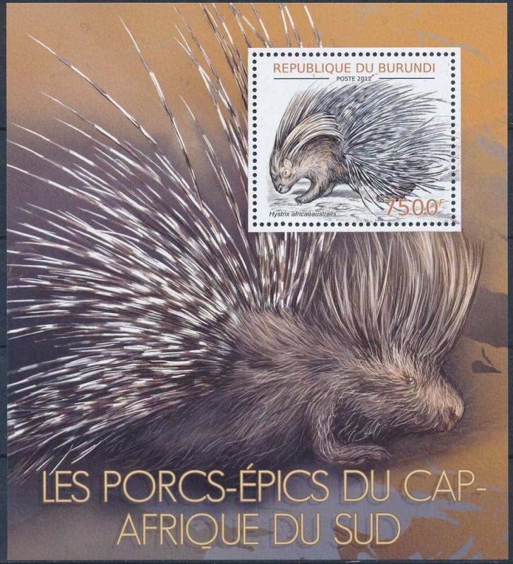 Burundi MNH S/S Porcupines Wildlife 2012