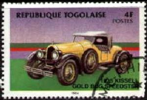 Classic Automobile, 1925 Kissell, Togo stamp SC#1252 used