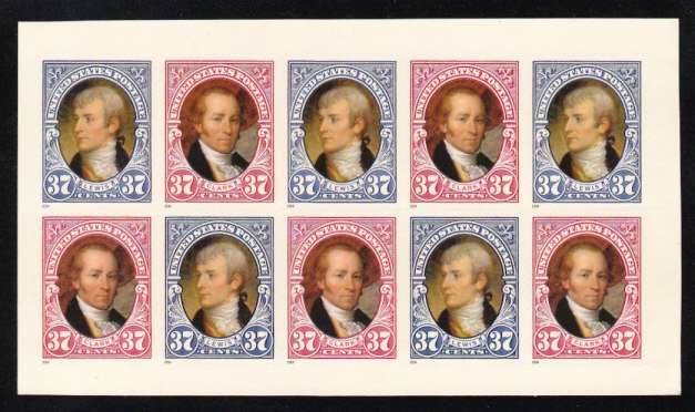 US #3855 - 56 Sheet, Lewis & Clark, S.S., VF mint never hinged, Fresh Sheets,...