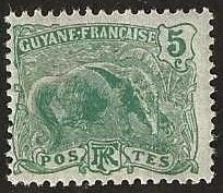 French Guiana 54, mint, hinge remnant 1905.  (F481)