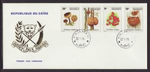 Zaire 910-917 Mushrooms 1979 S/3 U/A FDC